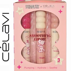 Celavi X Peanuts Smoothing Lip Oil Trio